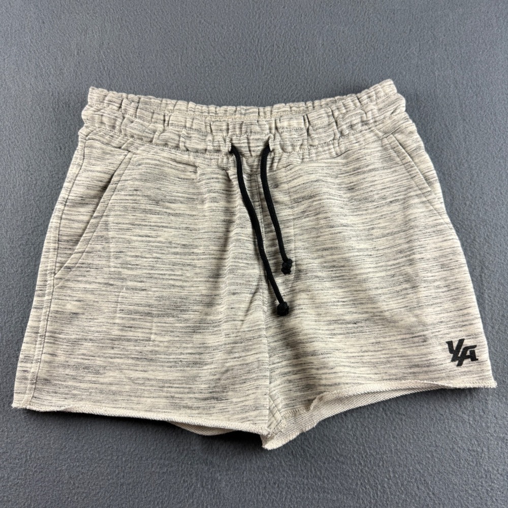 Young LA Shorts Women's L Gray Sweatshorts Loungewear Athleisure 4" Drawstring